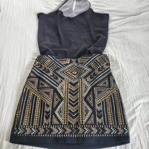 Express Sequin Mini Skirt